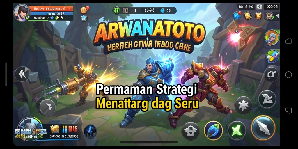 Tampilan menarik dari gameplay strategi ARWANATOTO yang menantang.
