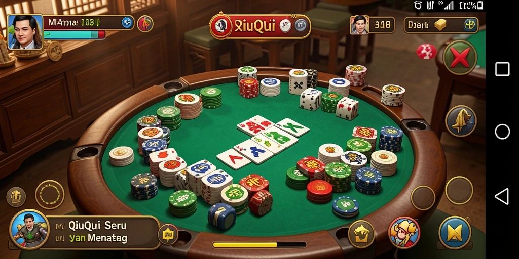 Tampilan gameplay seru AW8 saat bermain QiuQiu.