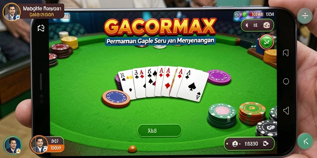 Tampilan gameplay menarik dalam permainan Gaple GACORMAX.