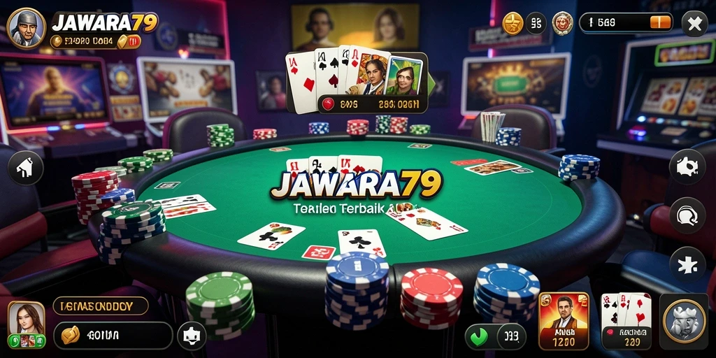 Gameplay seru JAWARA79 dalam permainan poker online.