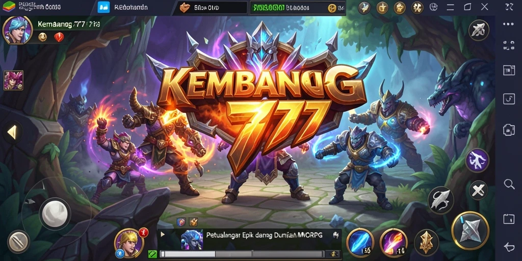 Tangkapan layar gameplay KEMBANG777 yang menampilkan aksi pertempuran epik.