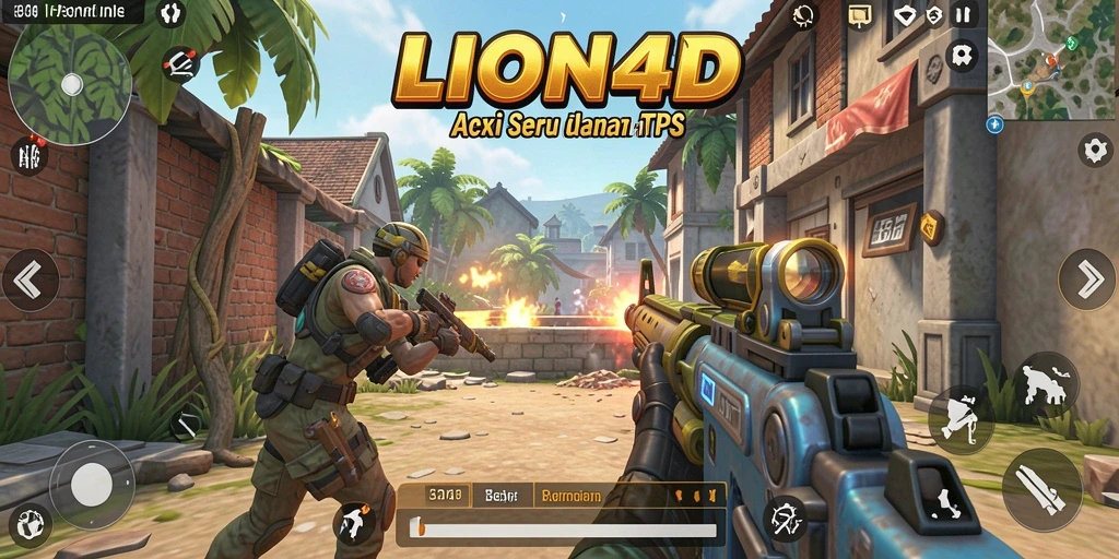 Screenshot dari gameplay menegangkan di LION4D.
