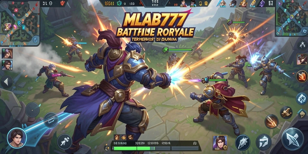 Gameplay intens dan seru di MLBB777 dengan aksi Battle Royale.