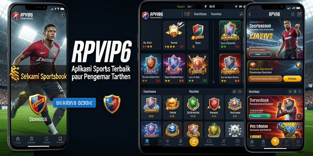 Screenshot gameplay RPVIP6 yang menunjukkan antarmuka Sportsbook yang menarik.