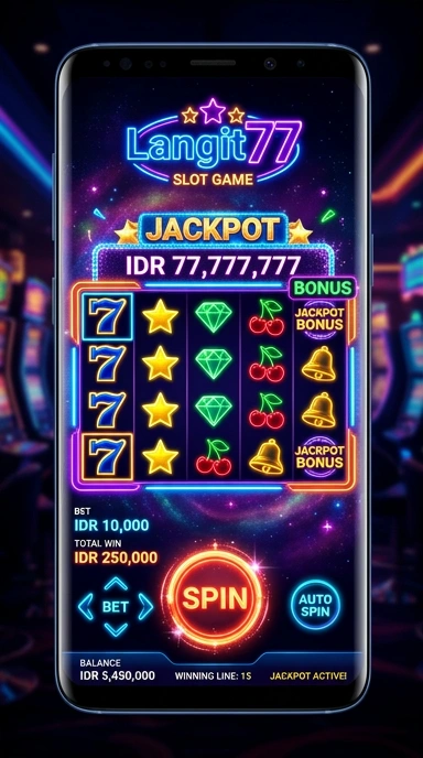 Antarmuka aplikasi langit77 yang intuitif untuk navigasi mudah.